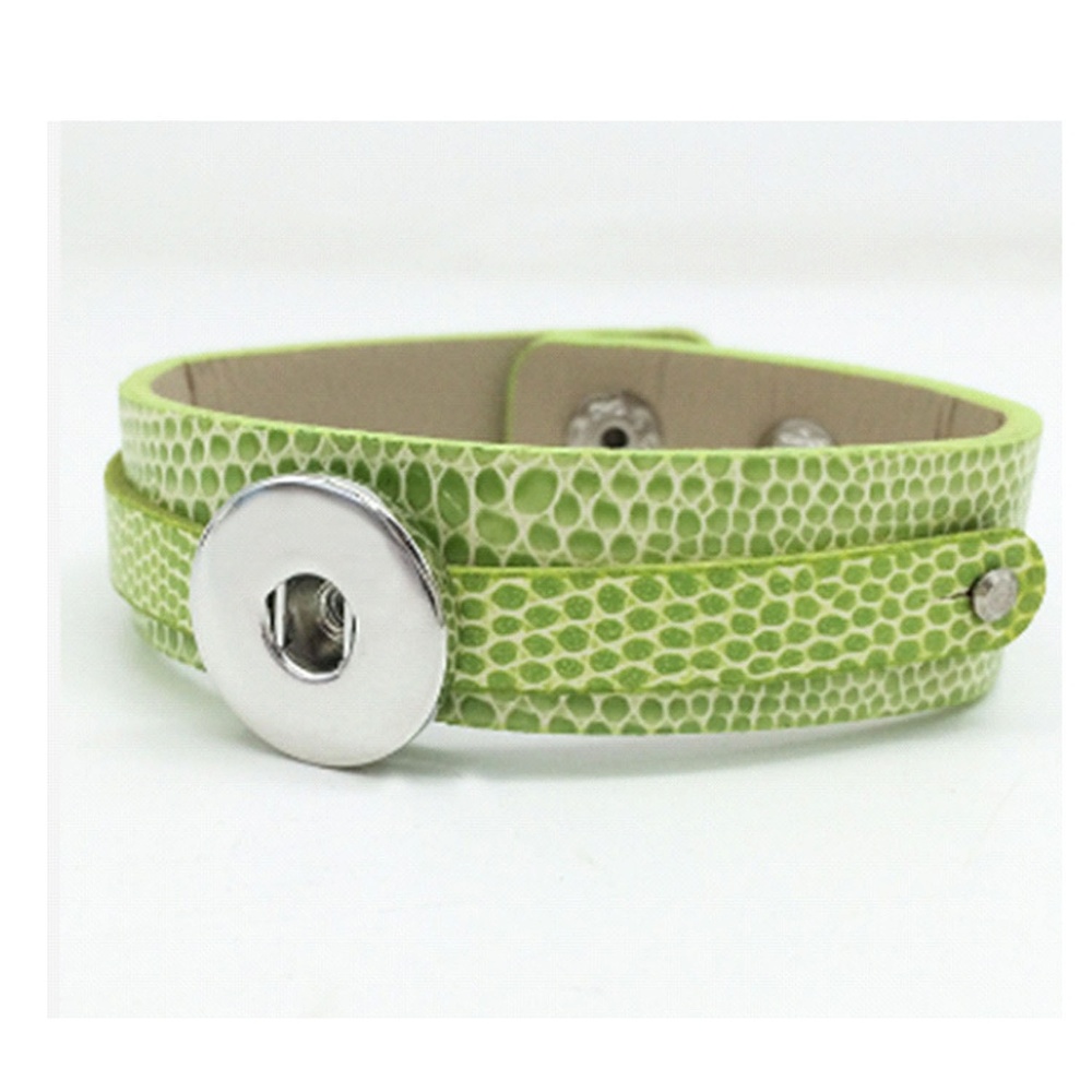 Snap Button Jewelry Green Band